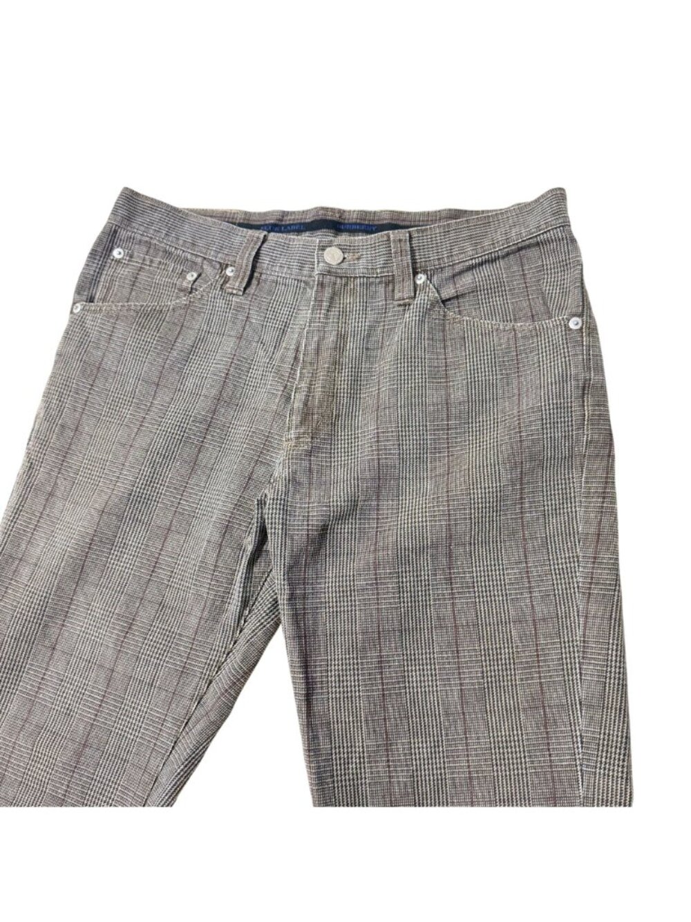 Burberry Blue Label Japan Plaid Straight Leg Womens Pants Women Size L - Picture 2 of 14